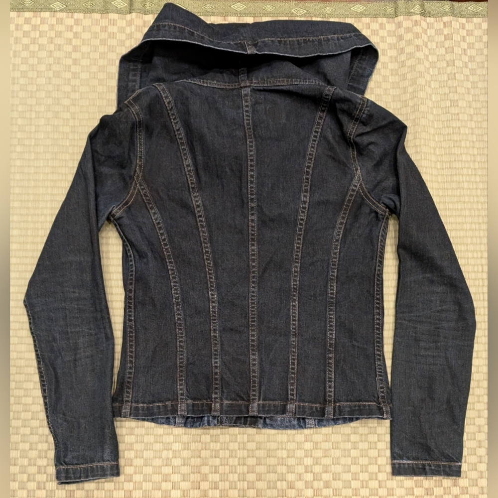 All Saints Denim Kuro Jacket Blue Women's Size 10 - Picture 2 of 5